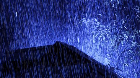 Terrible Stormy Night To Sleep Instantly Powerful Rainstorm On Tin