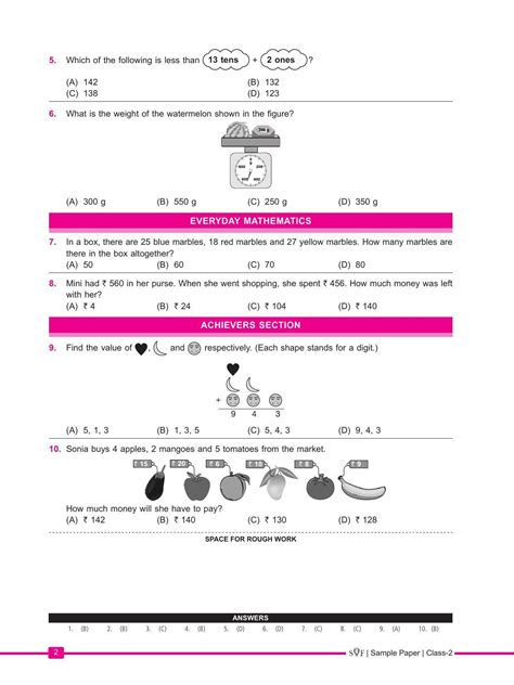 Sof Imo Sample Paper For Class 2 Indcareer Schools