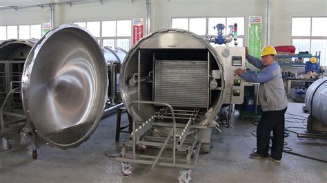 SUMPOT Water Spray Retort Sterilizer Loading Basket Into Retort