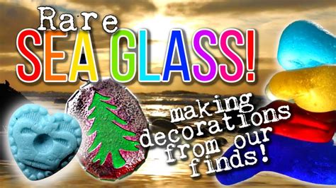 Beachcombing For Rare Sea Glass In North England And Making Festive Decorations From Our Finds