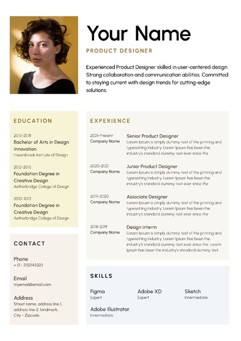 Resume Template Figma