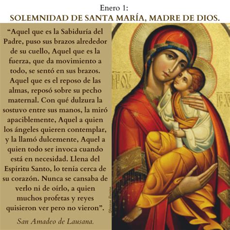 Enero Solemnidad De Santa Mar A Madre De Dios Gloriosa Domina