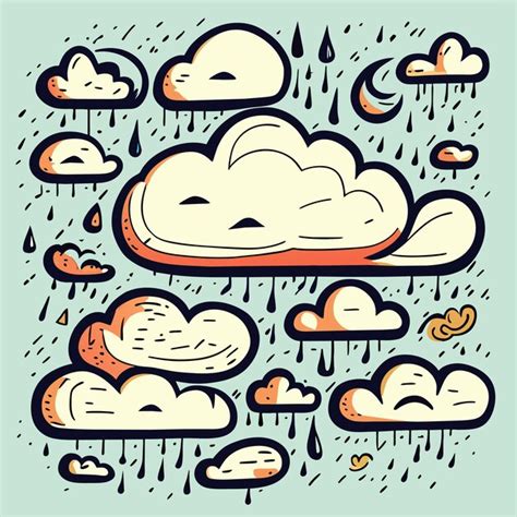 Premium Vector Hand Drawn Set Of Clouds Doodle Sky In Sketch Style