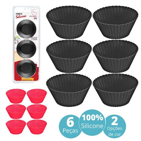 Kit Formas De Silicone Mini Cupcake Muffin Bolo Empada Forminha