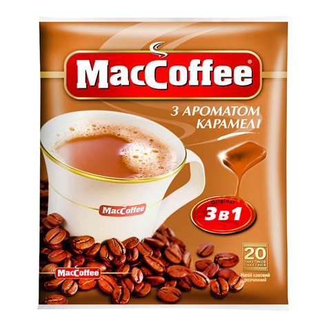 Кофейный напиток MacCoffee с ароматом карамели 3в1, 20 пак. - Феофановская