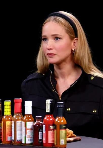 Watch Hot Ones S E Jennifer Lawrence Sobs In Pain While Eating Spicy Wings Free Tv Shows