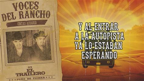 El Trailero Dueto Voces Del Rancho Song Lyrics Music Videos Concerts