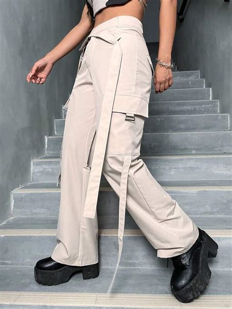 Shein Icon Gorpcore Flap Pocket Side Cargo Pants Shein Usa