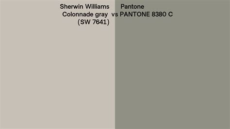 Sherwin Williams Colonnade Gray Sw Vs Pantone C Side By