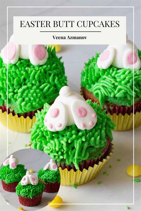 Bunny Butt Cupcakes Easter Cupcakes Recipe Veena Azmanov