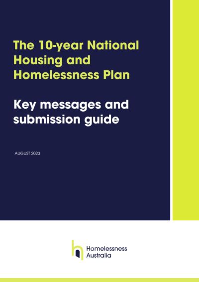 The Year National Housing And Homelessness Plan Key Messages And