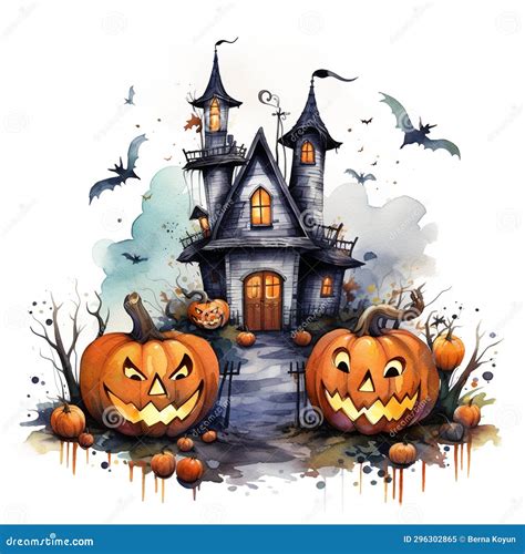 Scary Halloween Ghost in Fog Stock Illustration - Illustration of step ...