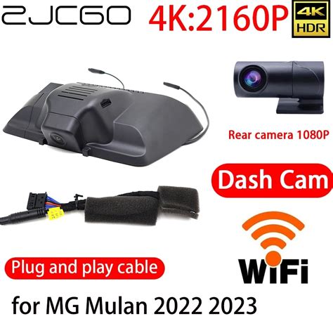 Zjcgo K Car Dvr Dash Cam Wifi Front Rear Camera H Monitor For Mg