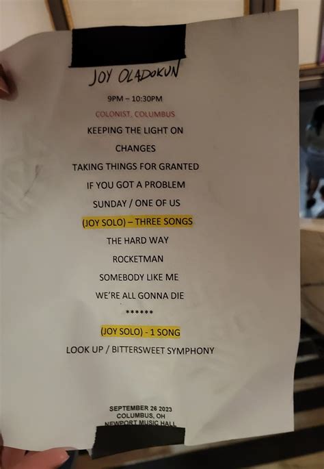 2023 09 26 Joy Oladokun Setlists Grace W Flickr