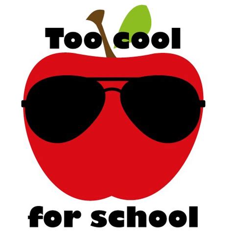 Too Cool For School SVG Files, FREE | SVG, PNG, DXF, EPS