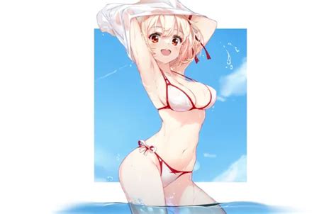 Wallpaper girl white hot sexy wet sea ocean boobs for mobile and desktop section сёнэн