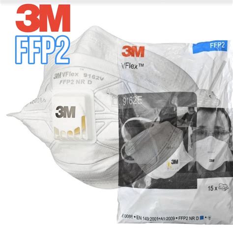 Респиратор Маска 3М Vflex 9162е FFP2 с Клапаном (15шт в Упаковке ...