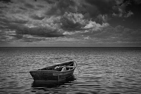 Anchored Row Boat Looking Out To Sea Photograph By Randall Nyhof Pixels