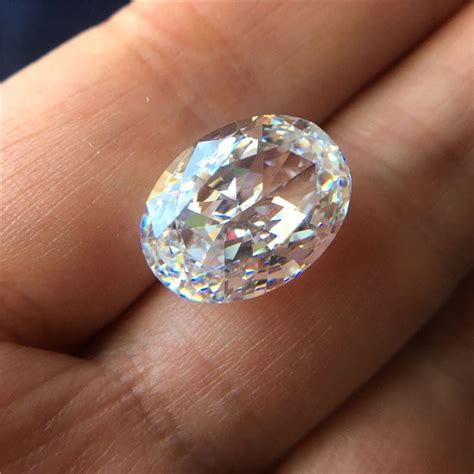 2 5 Ct Oval Cut Colorless Moissanite Stone For Etsy