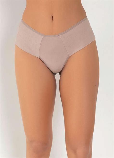 Alma Dolce Calcinha Dupla Lateral Larga Nude Rosê Roupa íntima