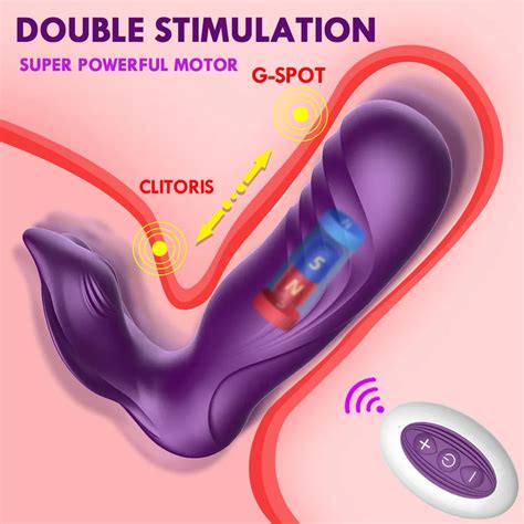 Thrusting Wearable Vibrator For Women Orgasm Masturbator Pulsating Dildo Vibrator Remote Control