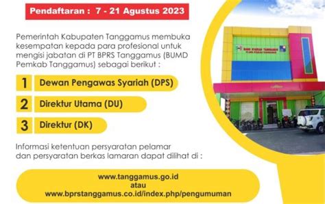 Pt Bpr Syariah Tanggamus Bersama Menuju Kemandirian