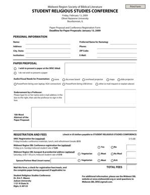 Fillable Online Sbl Site Midwest Sbl Registration Form Doc Sbl Site