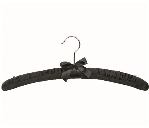 Adult Satin Hangers Padded Satin Dress Hanger Black