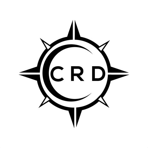 CRD abstract technology circle setting logo design on white background ...