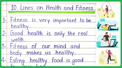 10 Lines Essay On Health And Fitness In English Health And Fitness 10