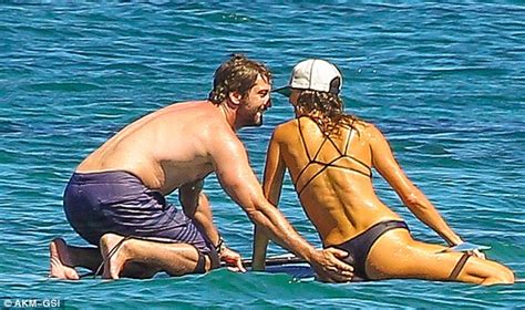 Gerard Butler Shirtless For Beach Excursion With Bikini Clad Mystery Girl Daily Mail Online