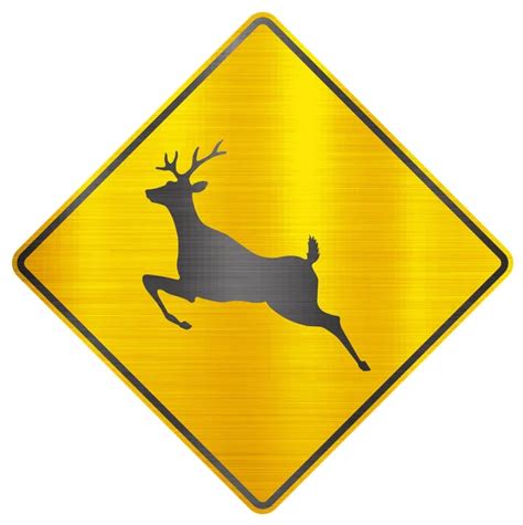 Deer crossing warning sign — Stock Photo © speedfighter17 #4060517