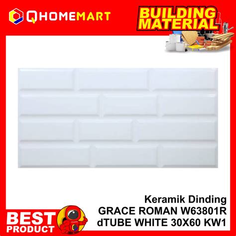 Jual Keramik Dinding Grace Roman W R Dtube White X Kw Shopee