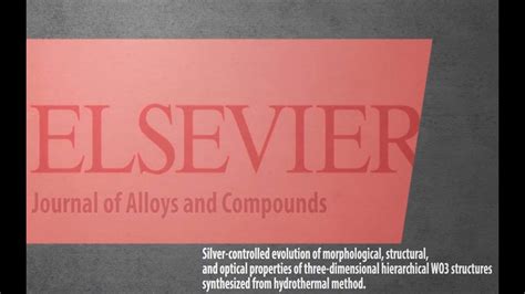 Journal Of Alloys And Compounds New Article Youtube