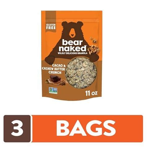 Bear Naked Granola Cereal Whole Grain Granola Breakfast Snacks Cacao And Cashew Butter Crunch