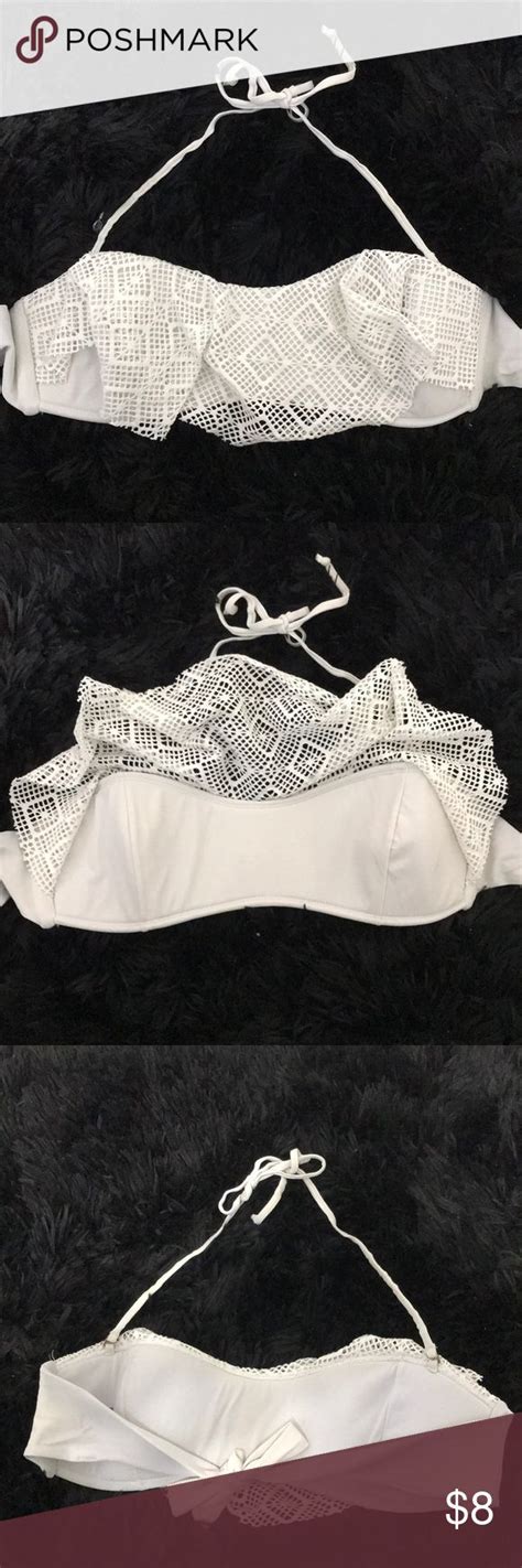 White Bouncy Bathing Top Swim Bikini Swim Bikinis Tops Bikinis