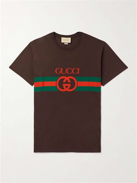 GUCCI Logo-Print Cotton-Jersey T-Shirt for Men | MR PORTER