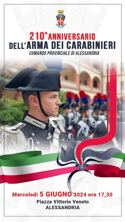 Il 5 Giugno I Carabinieri Festeggiano Il 210 Anniversario Di