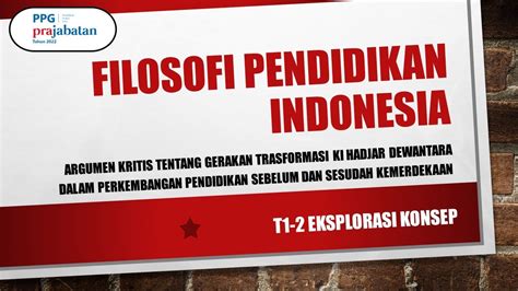 FPI TOPIK 1 EKSPLORASI KONSEP ARGUMEN KRITIS GERAKAN TRANSFORMASI KI