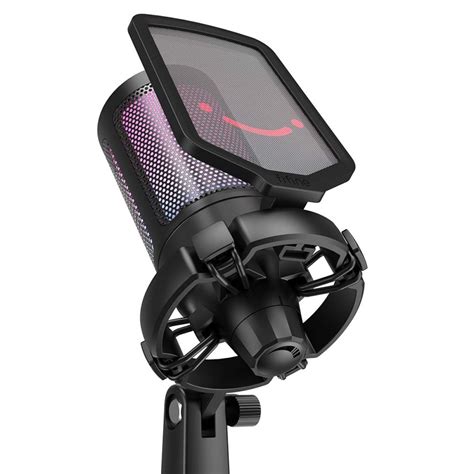 Microfone Da Record - Microfone Gamer Fifine Ampligame A6T RGB USB com Braço - Open Box