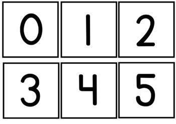 Number Recognition Flashcards 0-20 Black and White by Lydia Almeida