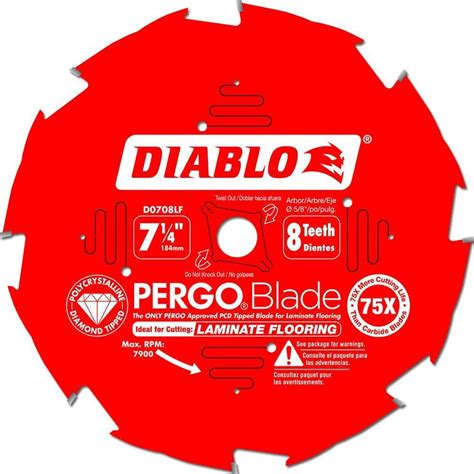 DIABLO 7 1 4in X 8 Teeth PERGOBlade Saw Blade For Laminate And Wood