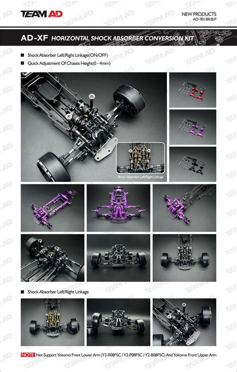 Team AD AD-XF Horizontal shock absorber conversion kit - M.A.S.