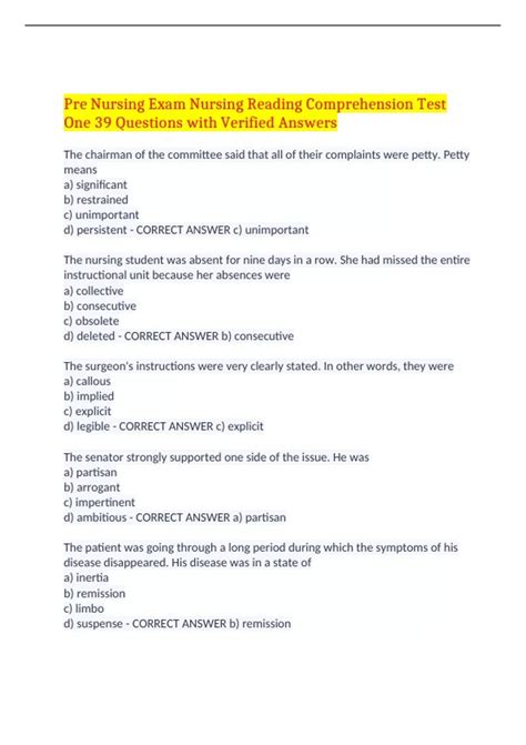 Pre Nursing Reviews In Arithmetic 5