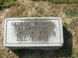 George Warren Albritton 1870 1933 Mémorial Find a Grave