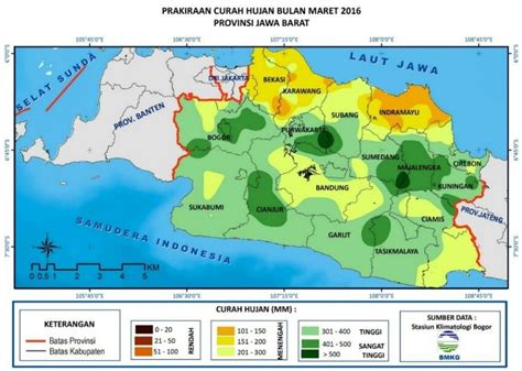 Gambar 1 Peta Curah Hujan Stasiun Klimatologi Bogor Sumber