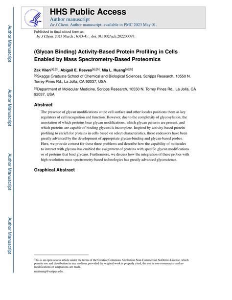 Pdf Glycan Binding Activity‐based Protein Profiling In Cells