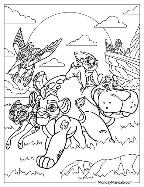 lion guard color pages 6