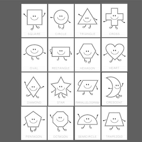 Shapes Printable, Coloring Pages, Worksheets for Kids, Learning Shapes ...