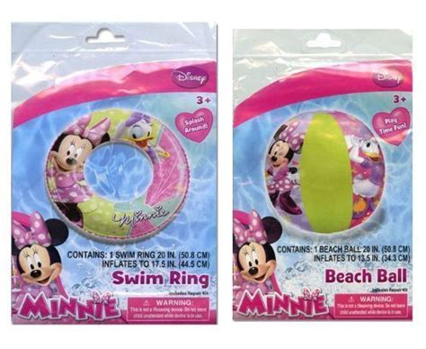 Disney Minnie Mouse Swim Ring And Beach Ball Set Toys And Games